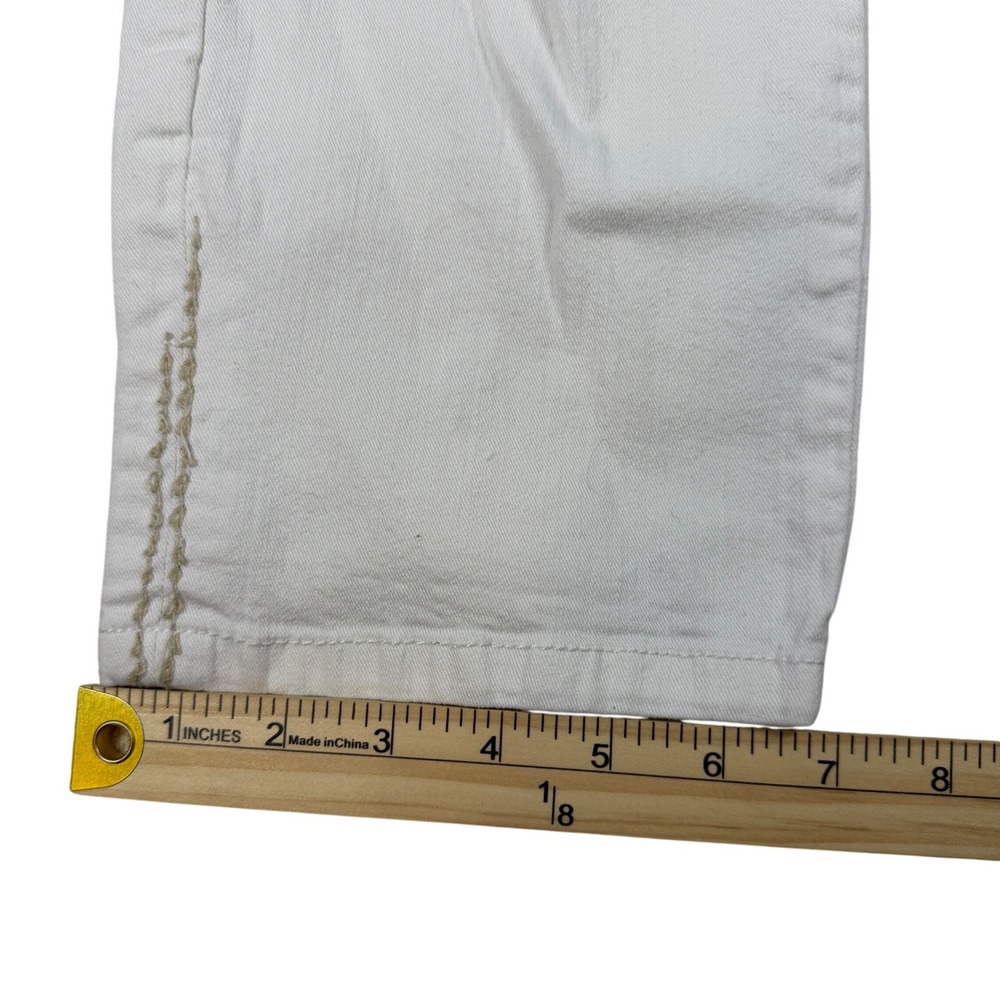 Nine West Vintage America Collection White Boho Straight Leg Jeans Size 8/29 - Picture 3 of 9